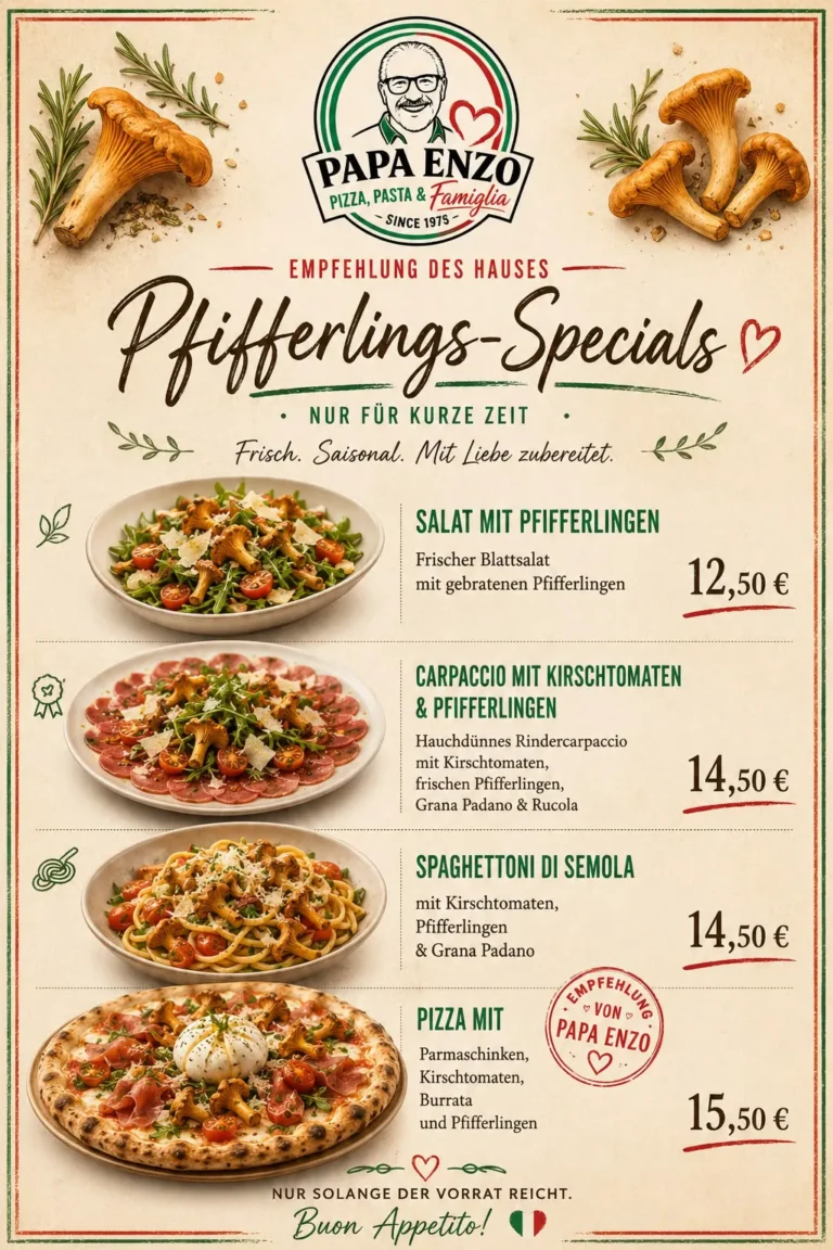 Saisonale Speisekarte